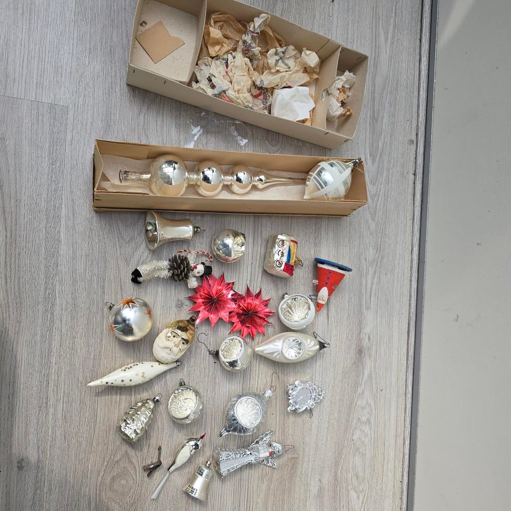 Oude kerstballen en oude kerstdecoratie, Diversen, Kerst, Ophalen, Gebruikt