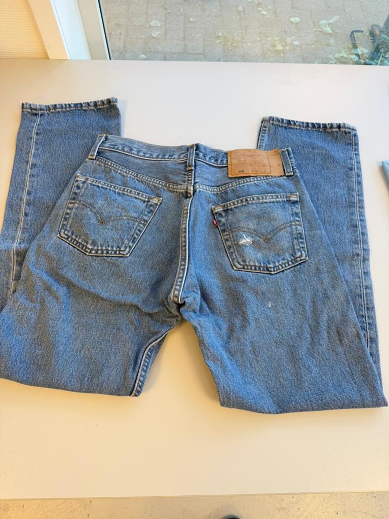 Vintage Levi’s 501 Jeans W30 L30 blauw spijker Denim heren, Blauw, W32 (confectie 46) of kleiner, Ophalen of Verzenden, Zo goed als nieuw
