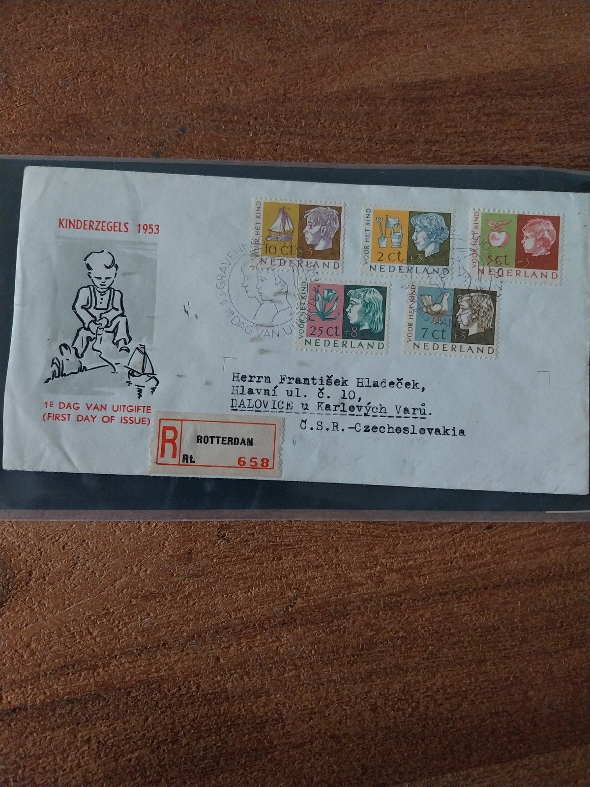 Nederlandse gelopen FDC E15 Kinderzegels 1953  CW 120,00., Ophalen of Verzenden, Nederland