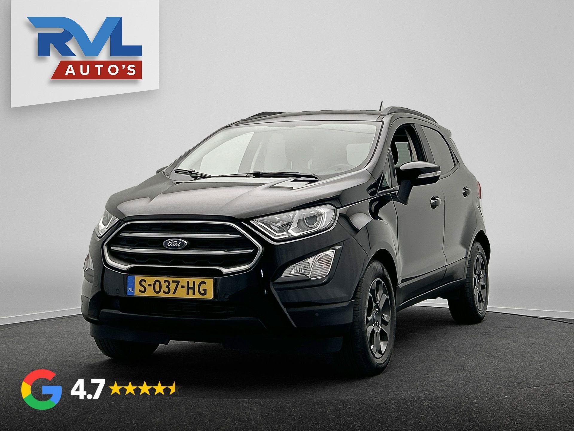 Ford EcoSport 1.0 EcoBoost ST-Line | Carplay | Stoel/Stuur V, Auto's, Gebruikt, Ecosport, Zwart, Bedrijf