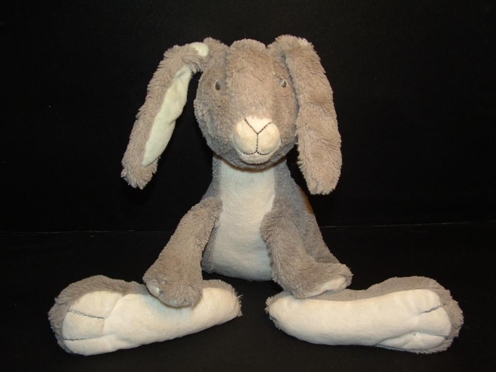 HAPPY HORSE KONIJN RABBIT GREY TWINE NR2 ZACHTE, Kinderen en Baby's, Speelgoed | Knuffels en Pluche, Ophalen of Verzenden, Nieuw