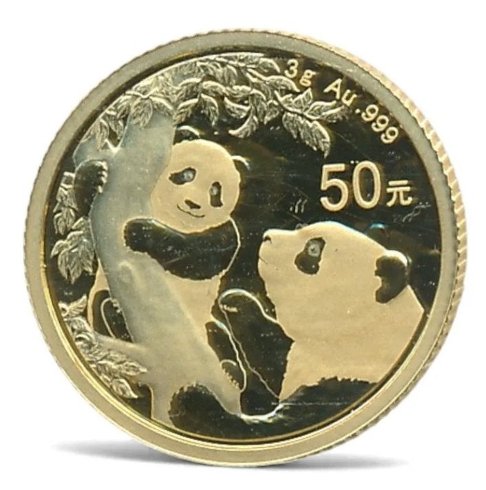 China gouden panda 3 gram 2021 – 50 yuan, Ophalen of Verzenden, Goud