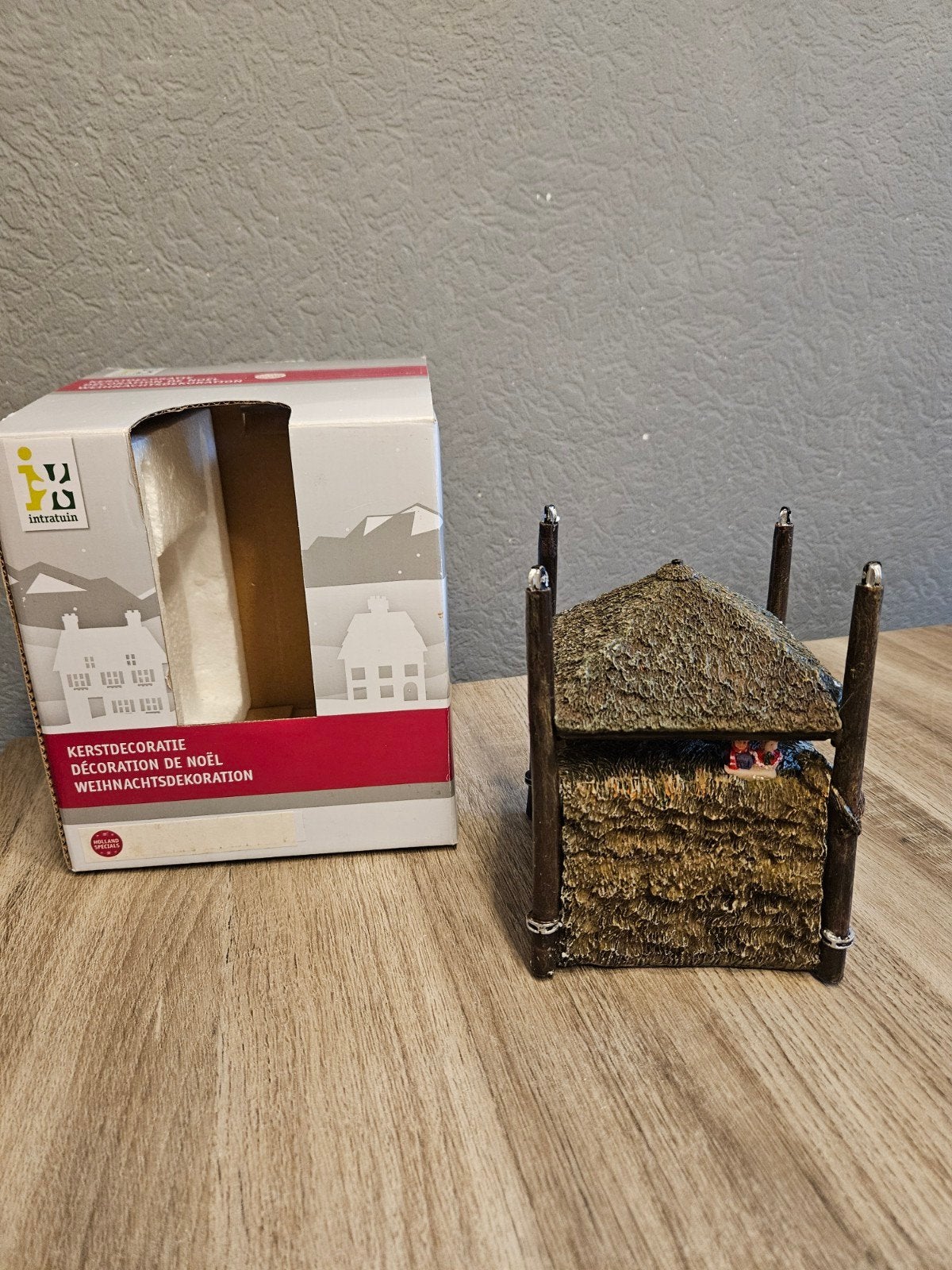 Kerst miniatuur hooiberg - kerstdorp  - Intratuin, Ophalen of Verzenden, Zo goed als nieuw