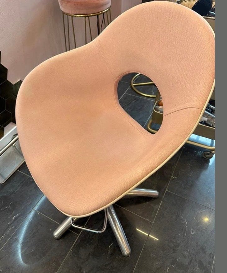Luxe roze kappersstoel en wasbak, Ophalen, Gebruikt, Overige kleuren, Drie