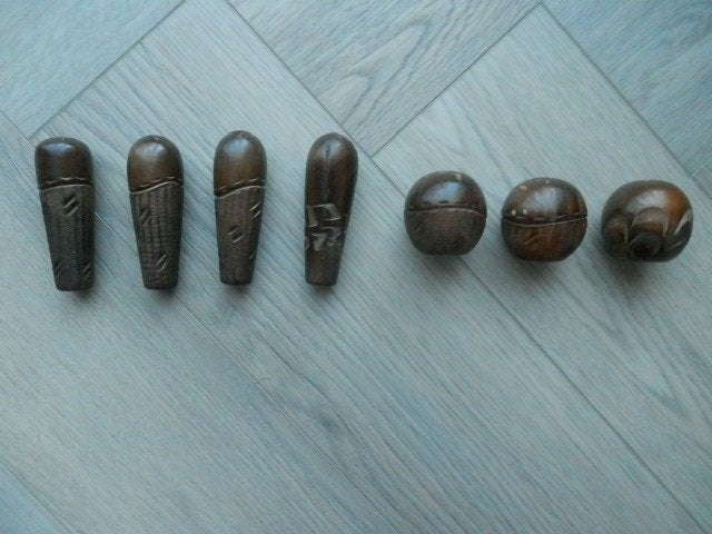 Pookknop hout in Hawaii stijl, leuke retro accessoire, Ophalen of Verzenden, Nieuw
