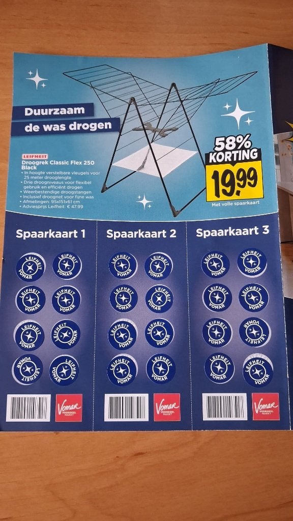 Gratis ophalen! 3 Spaarkaarten Vomar zegels, Verzamelen, Supermarktacties, Vomar, Ophalen