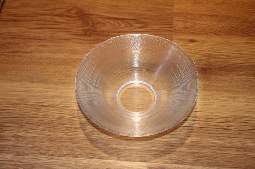 bloemenschaaltje glas, Tuin en Terras, Bloempotten, Overige materialen, Gebruikt, Rond, Ophalen of Verzenden