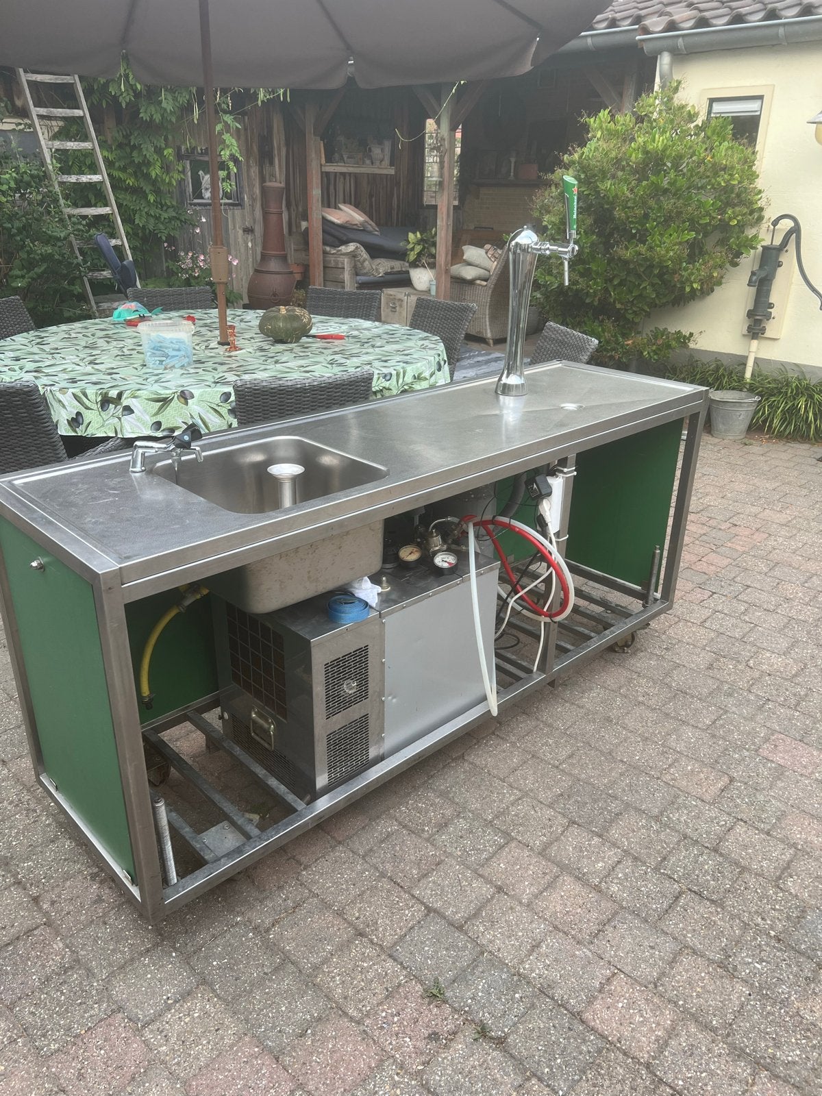 Officiële mobiele Heineken bar met complete set, Ophalen of Verzenden, Gebruikt, Overige typen