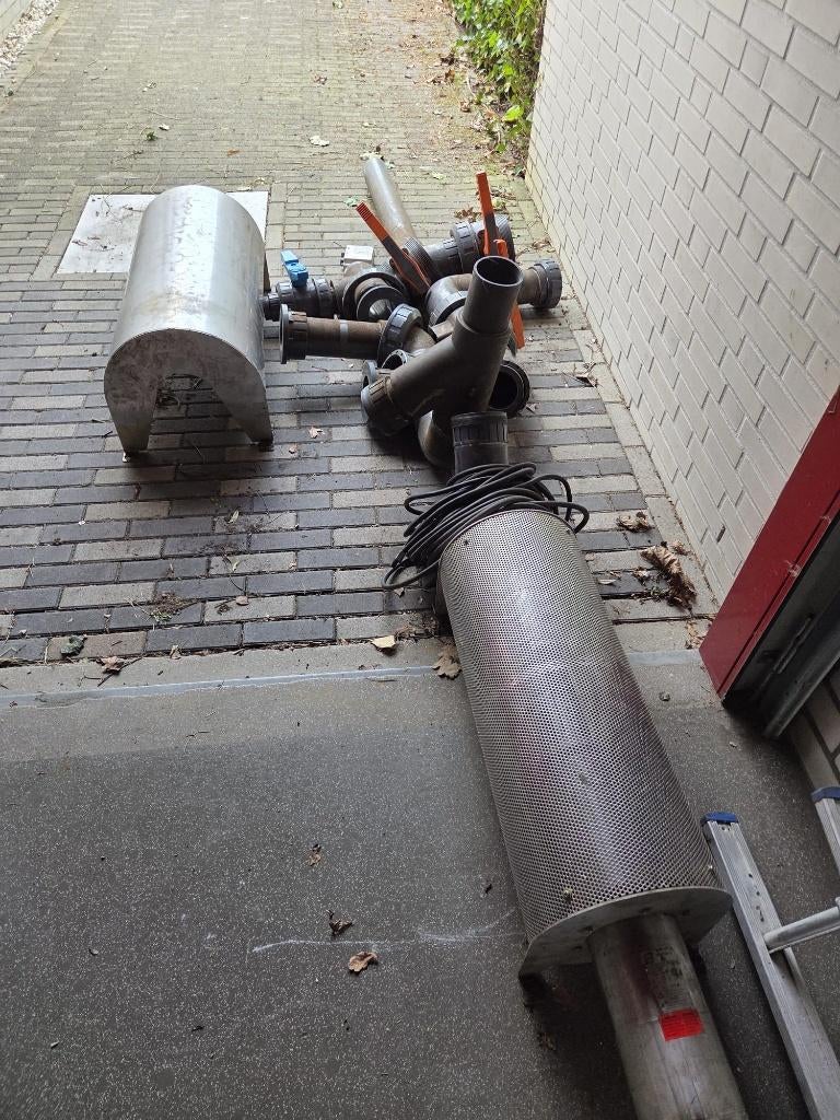 Zware waterpomp, opknapper, aandacht nodig., Ophalen, Gebruikt, Rvs, Fontein