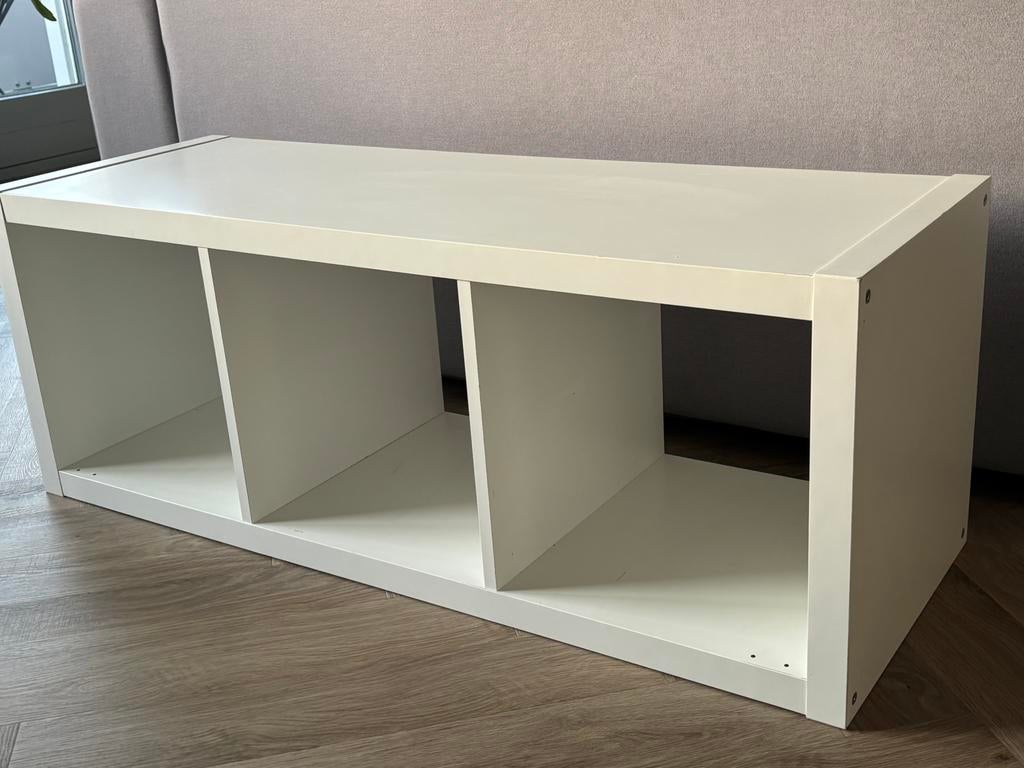 Kallax 3 vaks kast, Ophalen, Gebruikt, 100 tot 150 cm, Minder dan 150 cm