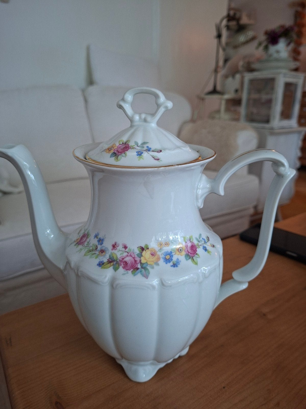 Prachtige vintage  theepot/ koffiepot, Ophalen of Verzenden