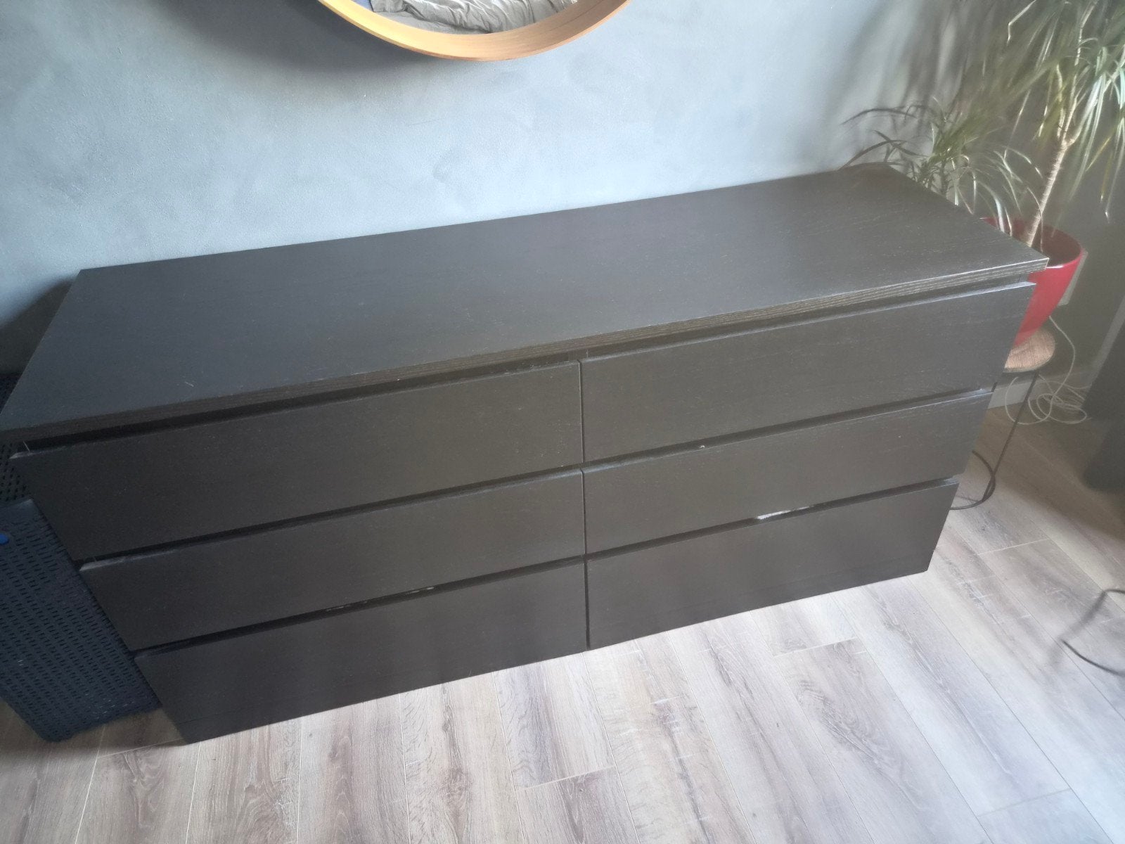 Zwarte ladekast IKEA, zo goed als nieuw, Ophalen, 100 tot 150 cm, 5 laden of meer, Zo goed als nieuw