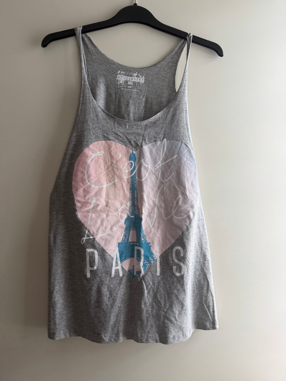 Atmosphere C'est La Vie Paris Tanktop Maat 38/M), Maat 38/40 (M), Nieuw, Ophalen of Verzenden, Zonder mouw