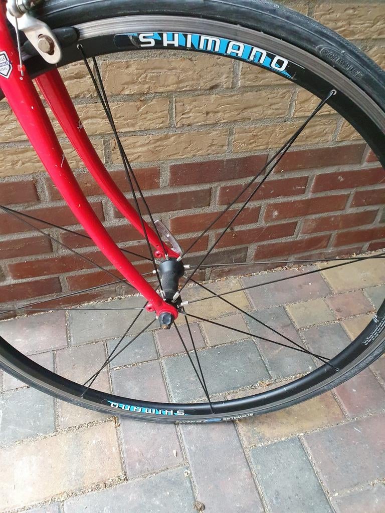 Racefiets rood wit gazelle. Frame hoogte 54 cm, Ophalen, Gebruikt, Minder dan 10 versnellingen, Gazelle