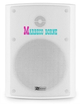 100Volt Speaker set wit, 8 OHM, 5,25" 120W IPX5, BC50V, Overige merken, Stofbestendig, Overige typen, 60 tot 120 watt