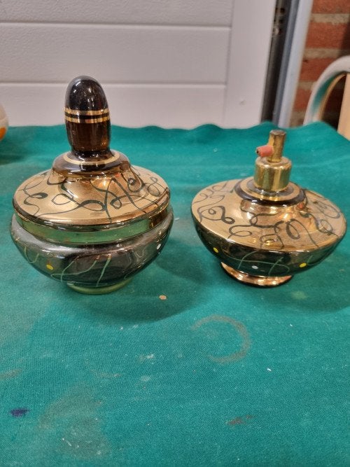 toiletset art deco met bladgoud, Ophalen of Verzenden, 'T Olde Gre-j, Info@toldegrej.nl, Endepoelstraat 20f Didam