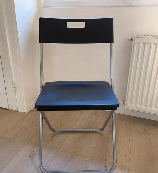 4 Gunde ikea klapstoelen zwart, Ophalen, Zwart, Zo goed als nieuw, Vier