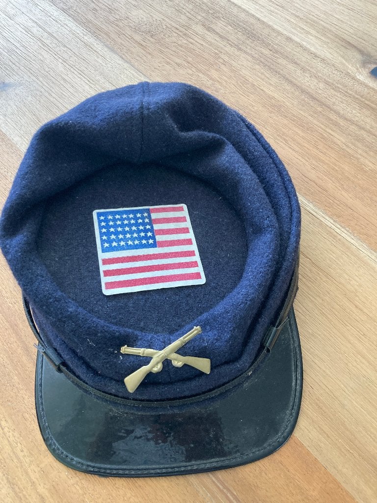 Amerikaanse Burgeroorlog Kepi - Marineblauw met Vlag, Ophalen of Verzenden, Heren, Onbekend