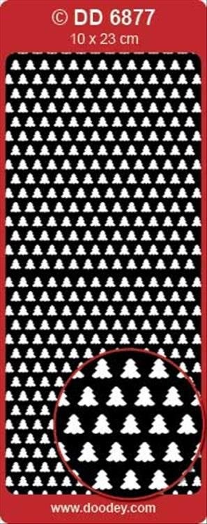 Doodey DD 6877 Kerstboompjes 432 x zilver stickervel, Ophalen of Verzenden, Nieuw, Sticker