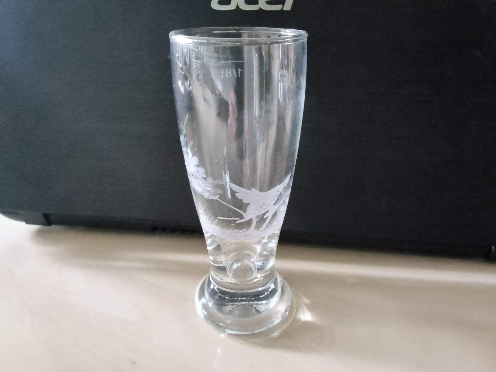 glas met opvliegende fazant, Verzamelen, Ophalen of Verzenden, Zo goed als nieuw