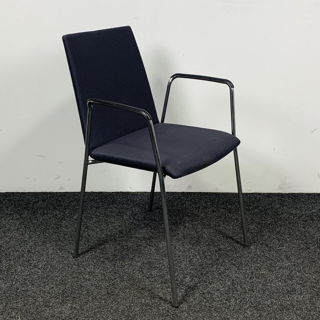 Wiesner Hager Stoel - Grijs/Blauwe Stof 25113, Ophalen, Gebruikt, Blauw, Eén