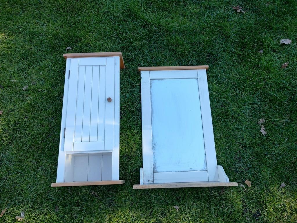 Wc-kastje met bijbehorende spiegel, Huis en Inrichting, Badkamer | Badkamermeubels, Ophalen, Minder dan 50 cm, Gebruikt, Overige typen