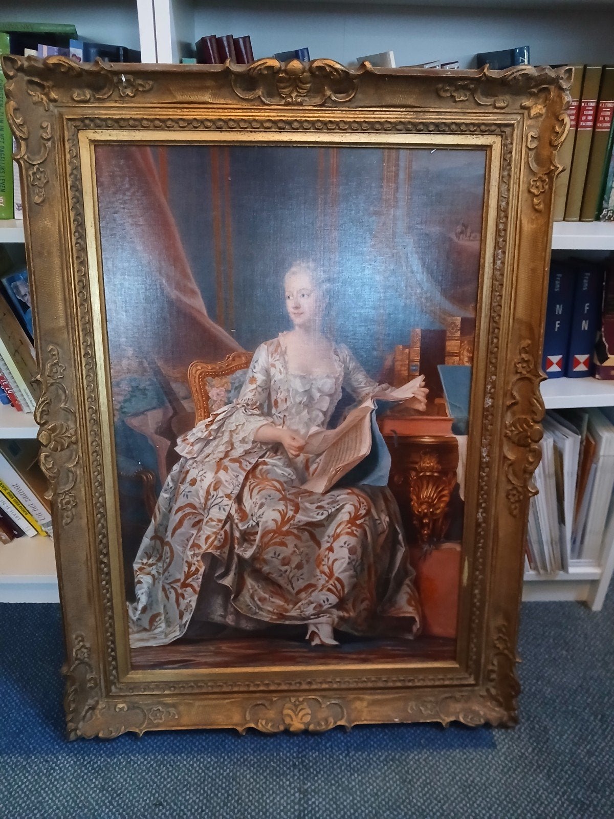 Reproductie Madame de Pompadour - Maurice Quentin de La Tour, Antiek en Kunst, Ophalen