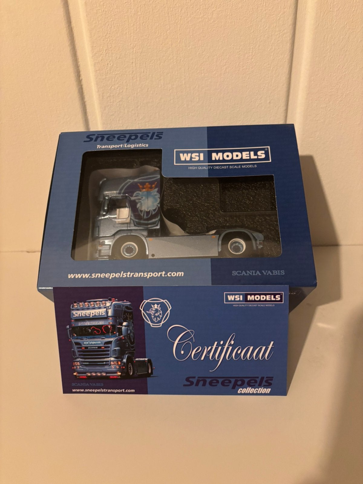 Wsi scania r500 sneepels transport, Hobby en Vrije tijd, Modelauto's | 1:50, Ophalen of Verzenden, Zo goed als nieuw, Bus of Vrachtwagen
