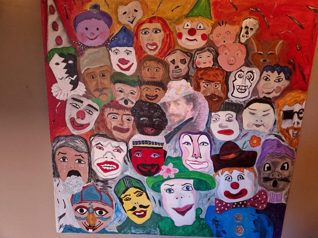 Schilderij Ensor Olie op Canvas, Antiek en Kunst, Ophalen of Verzenden