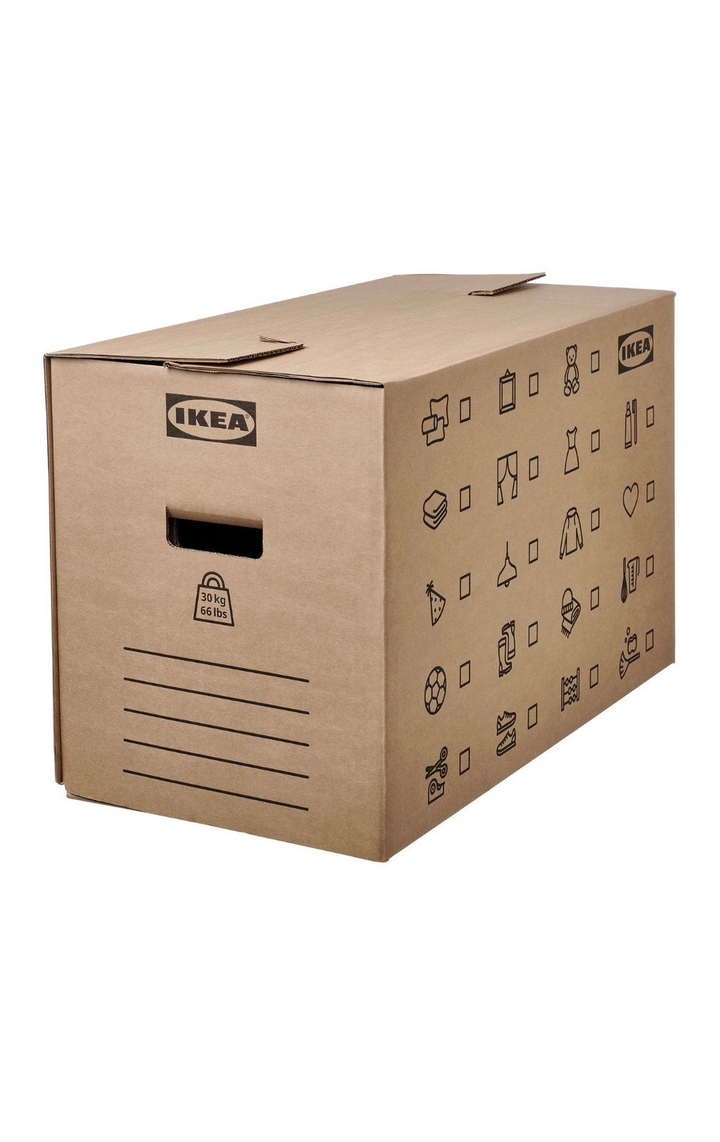 13 Verhuisdozen Ikea 80 l, Ophalen, Doos, 40 tot 60 cm, 50 tot 75 cm