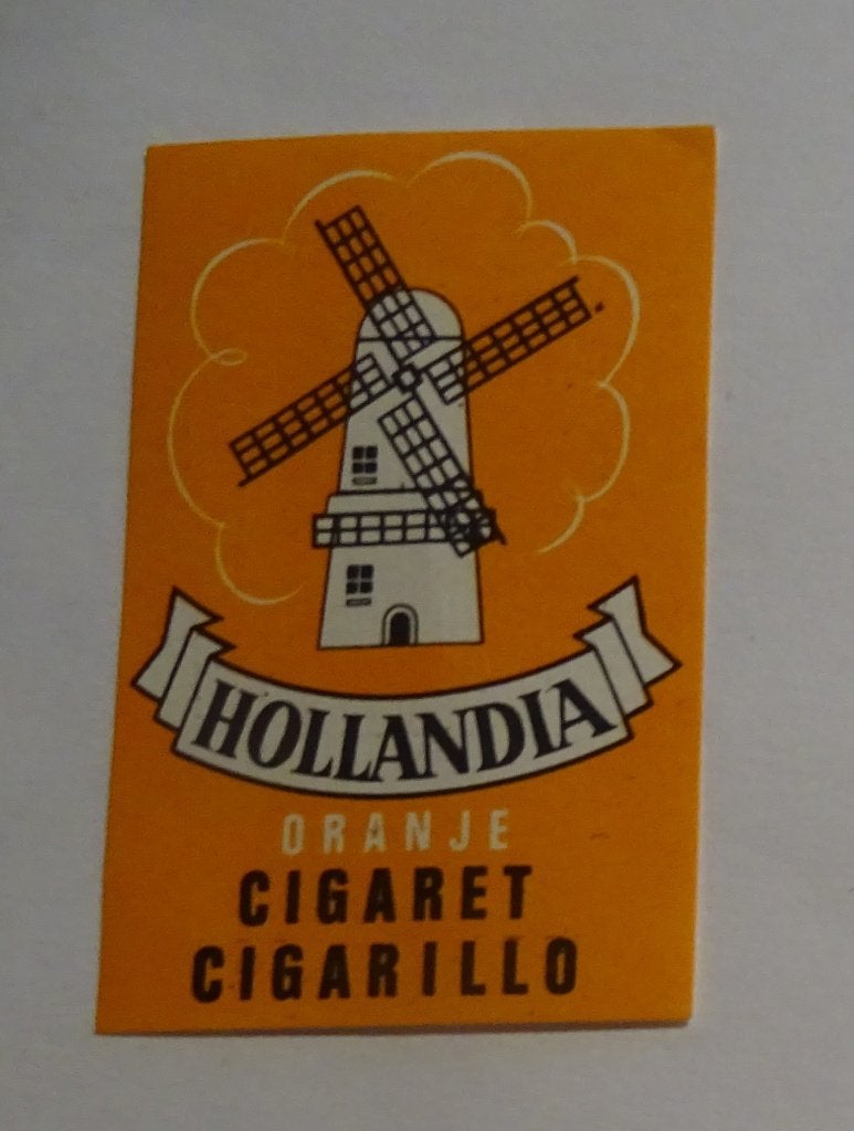 HOLLANDIA   ORANJE CIGARET CIGARILLO, Verzenden, Zo goed als nieuw, Luciferdoosjes of -merken