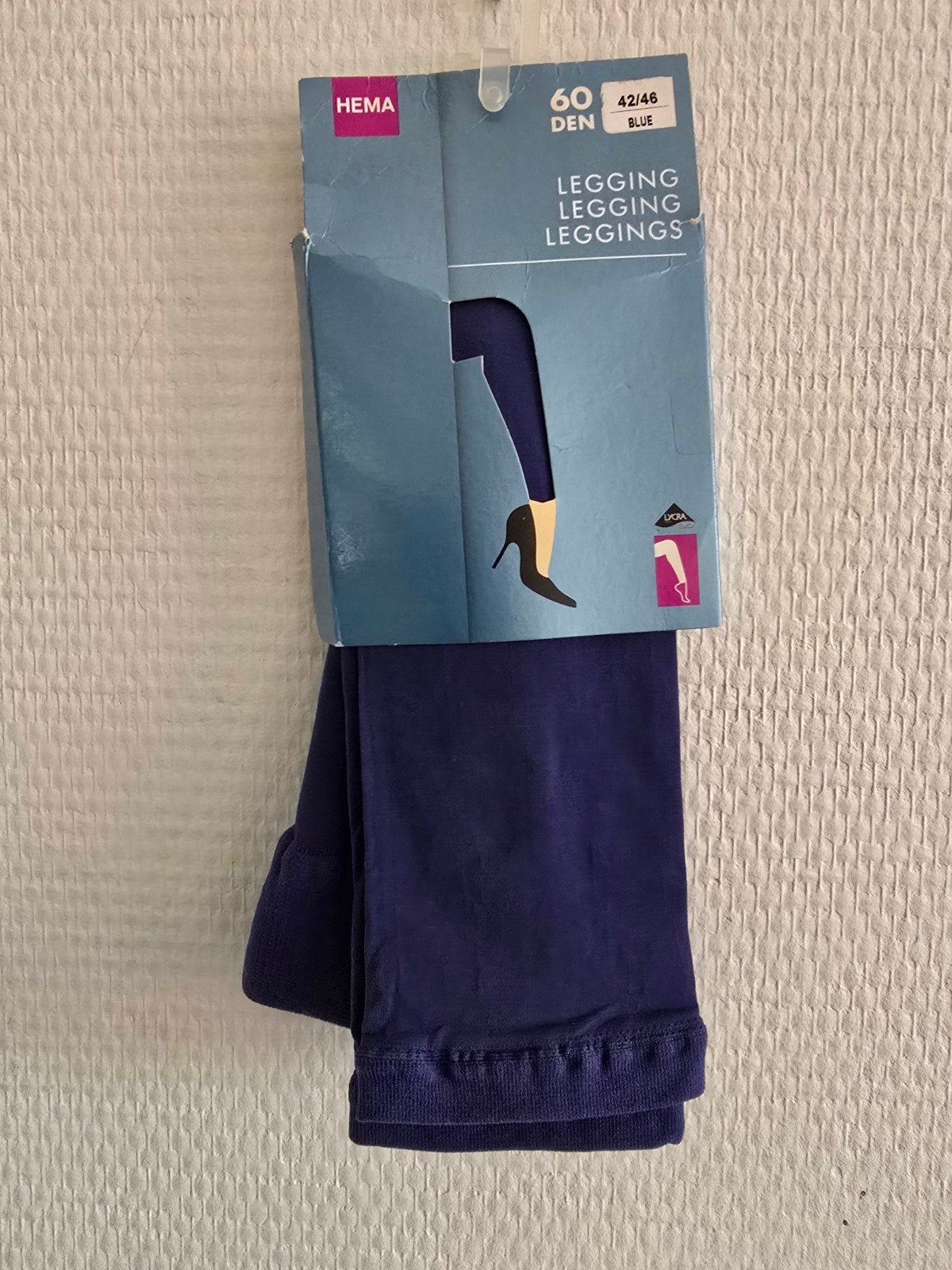 Hema Legging 60 DEN Blauw Maat 42/46, Kleding | Dames, Leggings, Maillots en Panty's, Legging, Blauw, Nieuw, Ophalen of Verzenden
