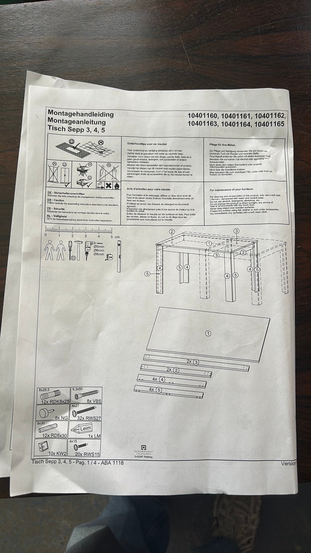 Pro Com Sepp eettafel 130  80 cm – Truffel Eiken, Ophalen, Zo goed als nieuw