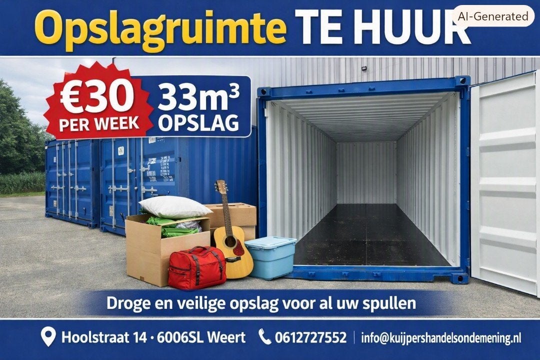 Opslagruimte Weert!, Ophalen of Verzenden