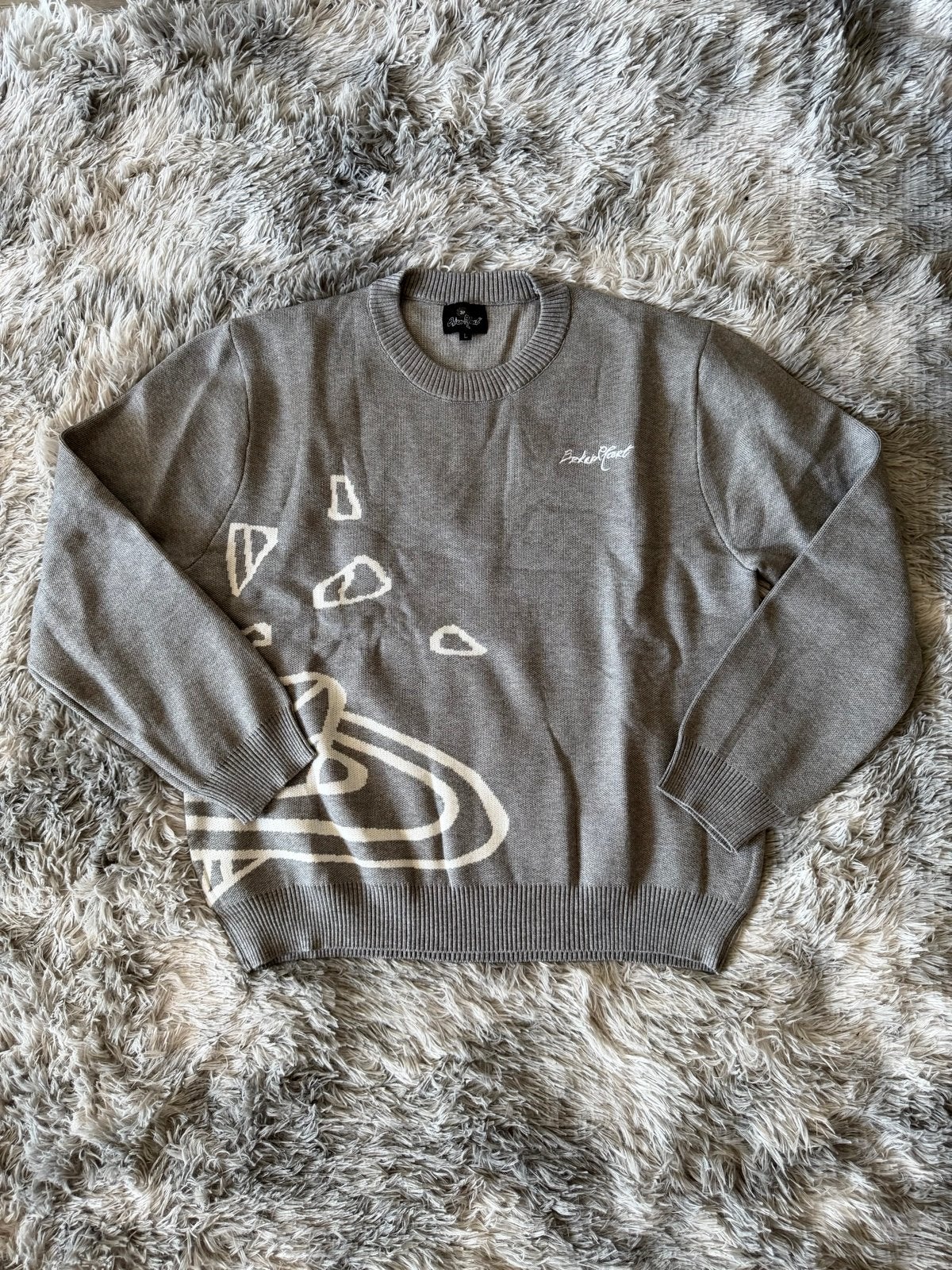 Broken Planet Sweater - Grijs met unieke print, Ophalen of Verzenden, Nieuw, Overige maten, Grijs