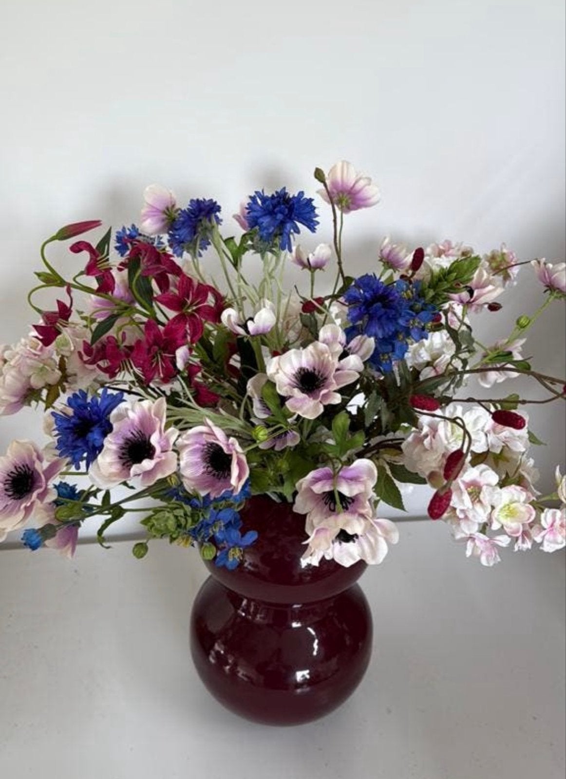Kunstboeket - Diverse Kleuren en Bloemen, Ophalen, Binnen, 60 cm, Zijde