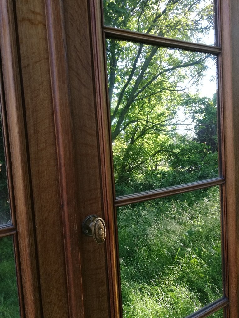 240hx137br Zware eiken deuren met spiegel, liftdeuren hotel, Ophalen