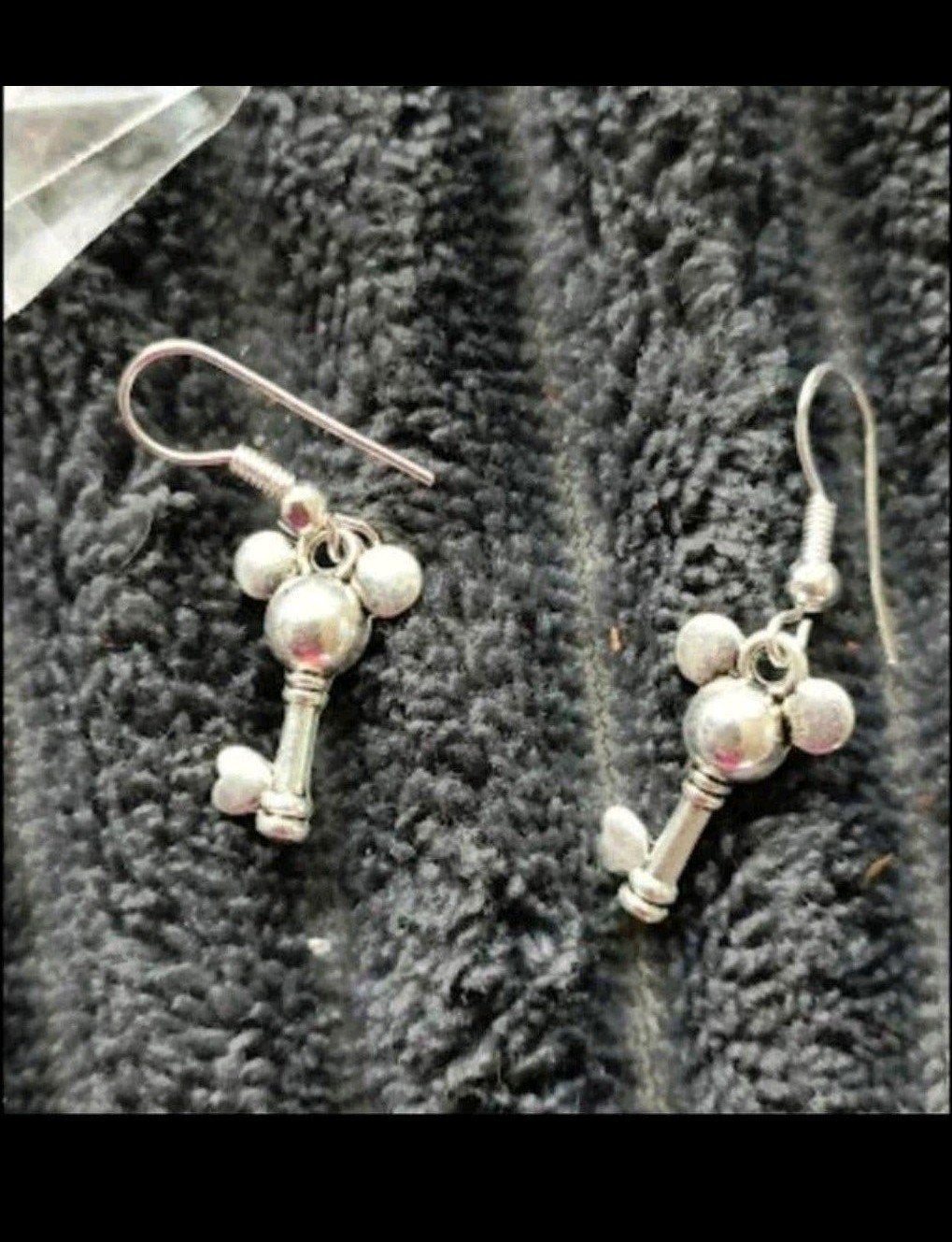 zilveren oorbellen Mickey Mouse, Hangers, Verzenden, Nieuw, Zilver