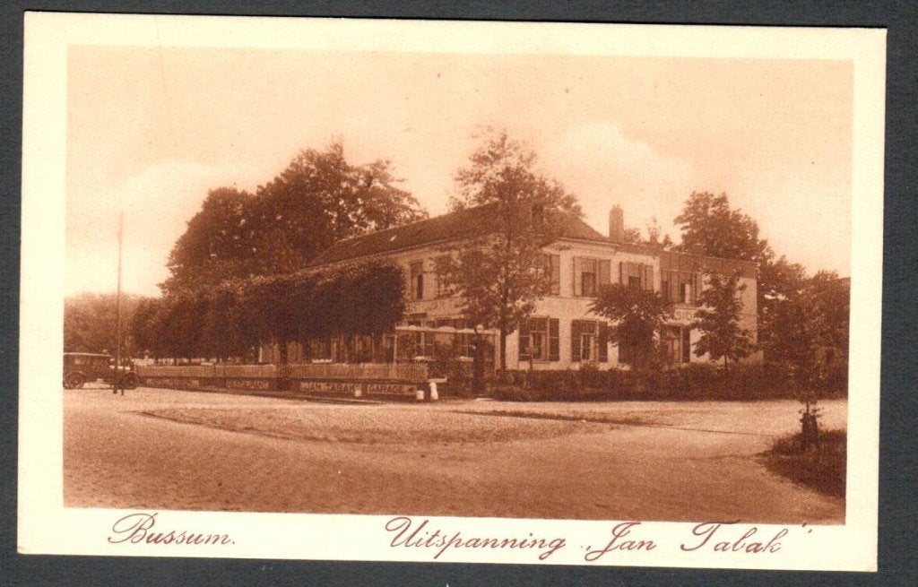 Oude Ansicht - Bussum - Uitspanning Jan Tabak - NH., Ophalen of Verzenden, 1940 tot 1960, Ongelopen, Noord-Holland