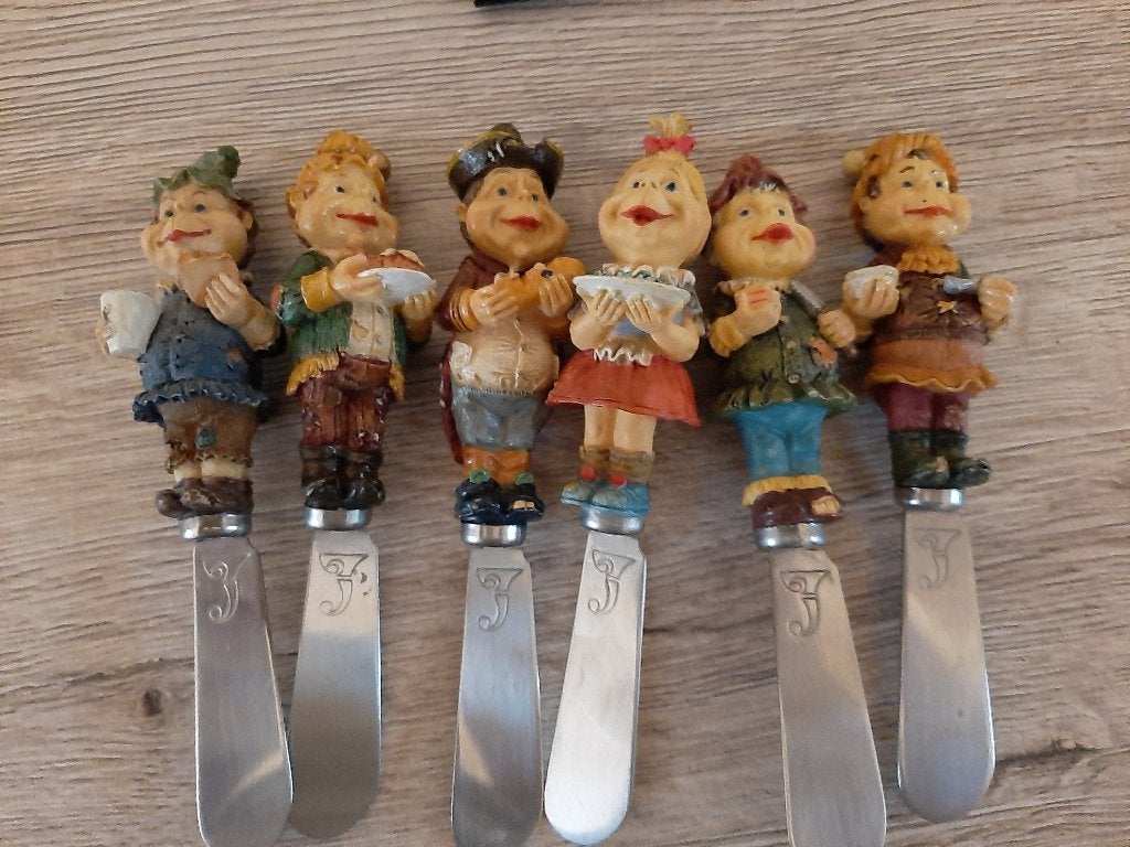 laven efteling botermesjes/spateltjes, Verzamelen, Efteling, Zo goed als nieuw, Beeldje of Poppetje, Ophalen of Verzenden
