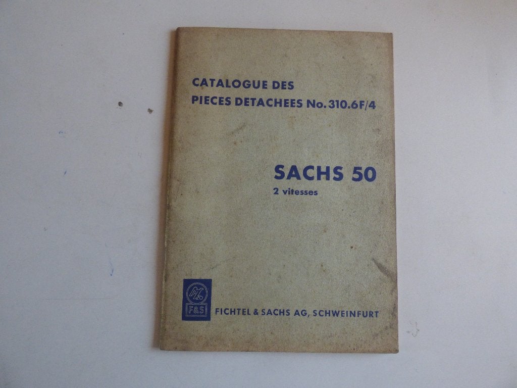 SACHS 50 2-VERSNELLINGEN ONDERDELENLIJST 310.6 F/4, Ophalen of Verzenden, Gebruikt