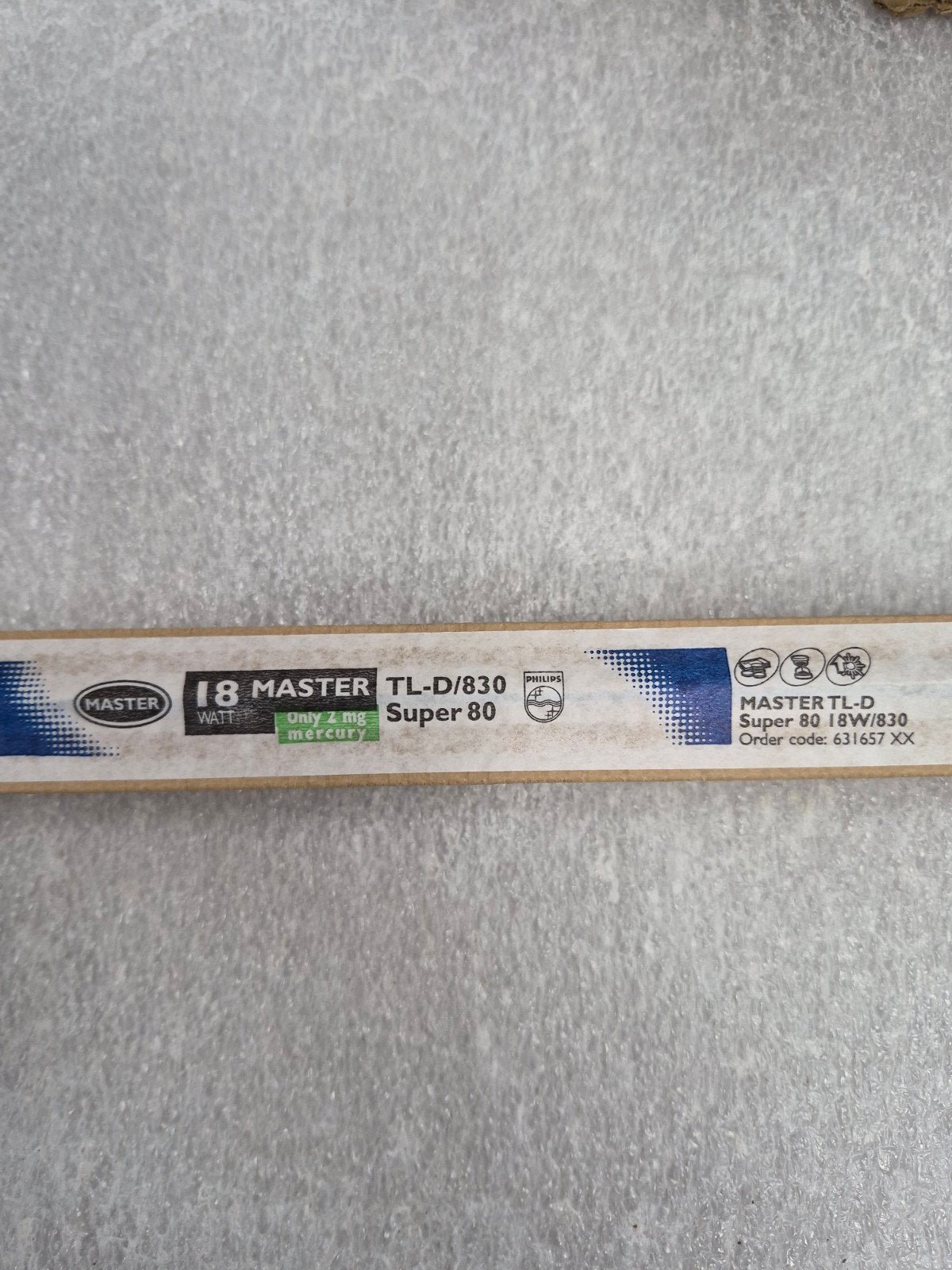 Philips Master TL-D 830 Super 80 TL-buizen (18W), Philips, Nieuw, Overige fittingen, Warm wit