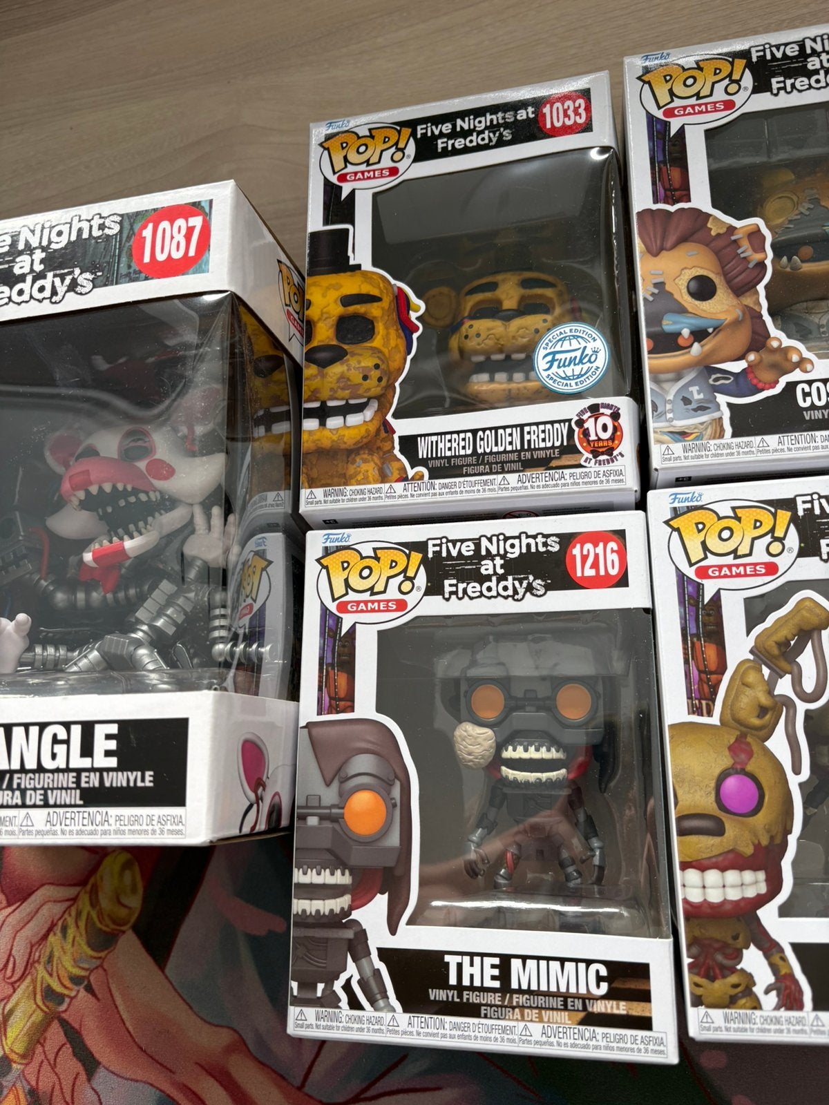 Funko Pop! Mangle, Withered Golden Freddy, Burntrap & Mimic, Funko Europe, Ophalen of Verzenden, Zo goed als nieuw, 4th floor, 1 Queen Caroline St, London W6 9YN, Verenigd Koninkrijk
