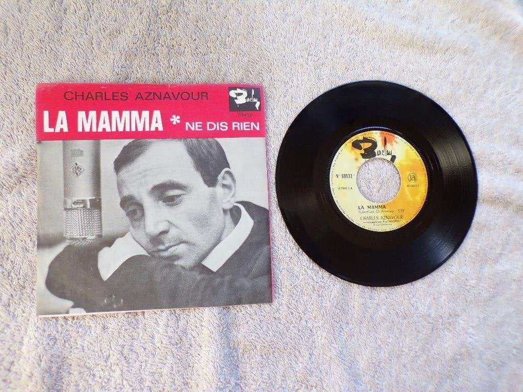 Charles Aznavour - LA MAMMA ( sixties ), Fotohoes, Verzenden, Gebruikt, Pop