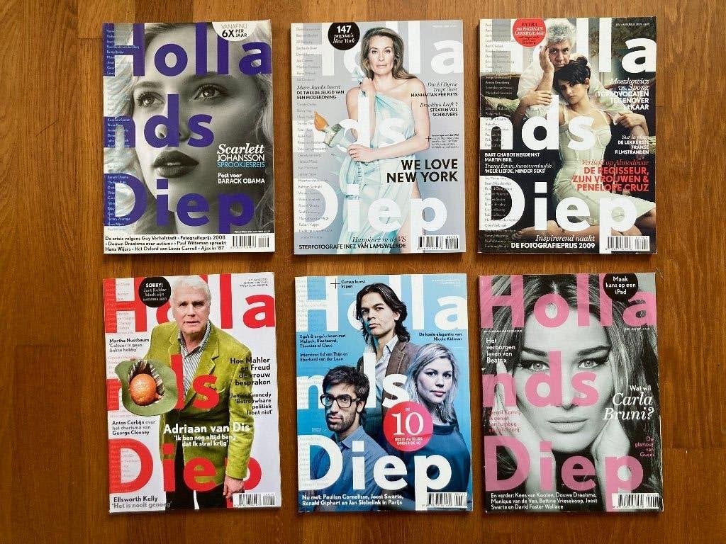 6x Hollands Diep literair magazines 2009 2011 connaisseur, Boeken, Ophalen of Verzenden, Zo goed als nieuw, Overige typen