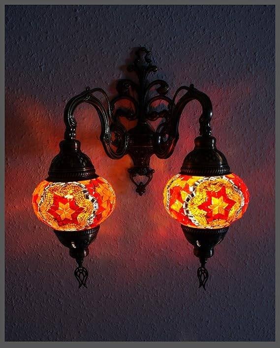 Diverse wandlamp Oosters Arabisch Marrakech glasmozaieklamp, Huis en Inrichting, E14 (klein), Nieuw, Ophalen of Verzenden, Glas