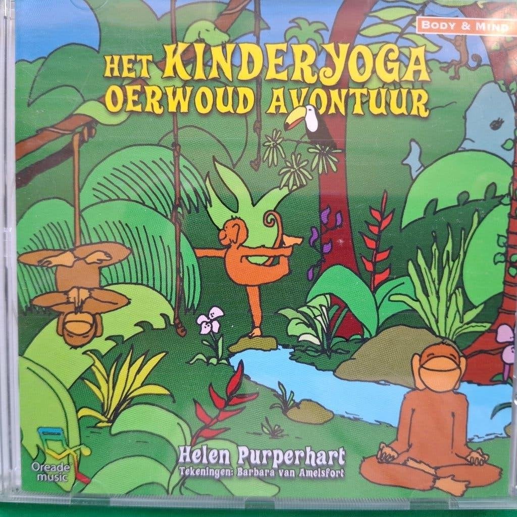 HET KINDERYOUGA OERWOUD AVONTUUR - HELEN PURPERHART, 3 tot 5 jaar, Overige typen, Ophalen of Verzenden, Zo goed als nieuw