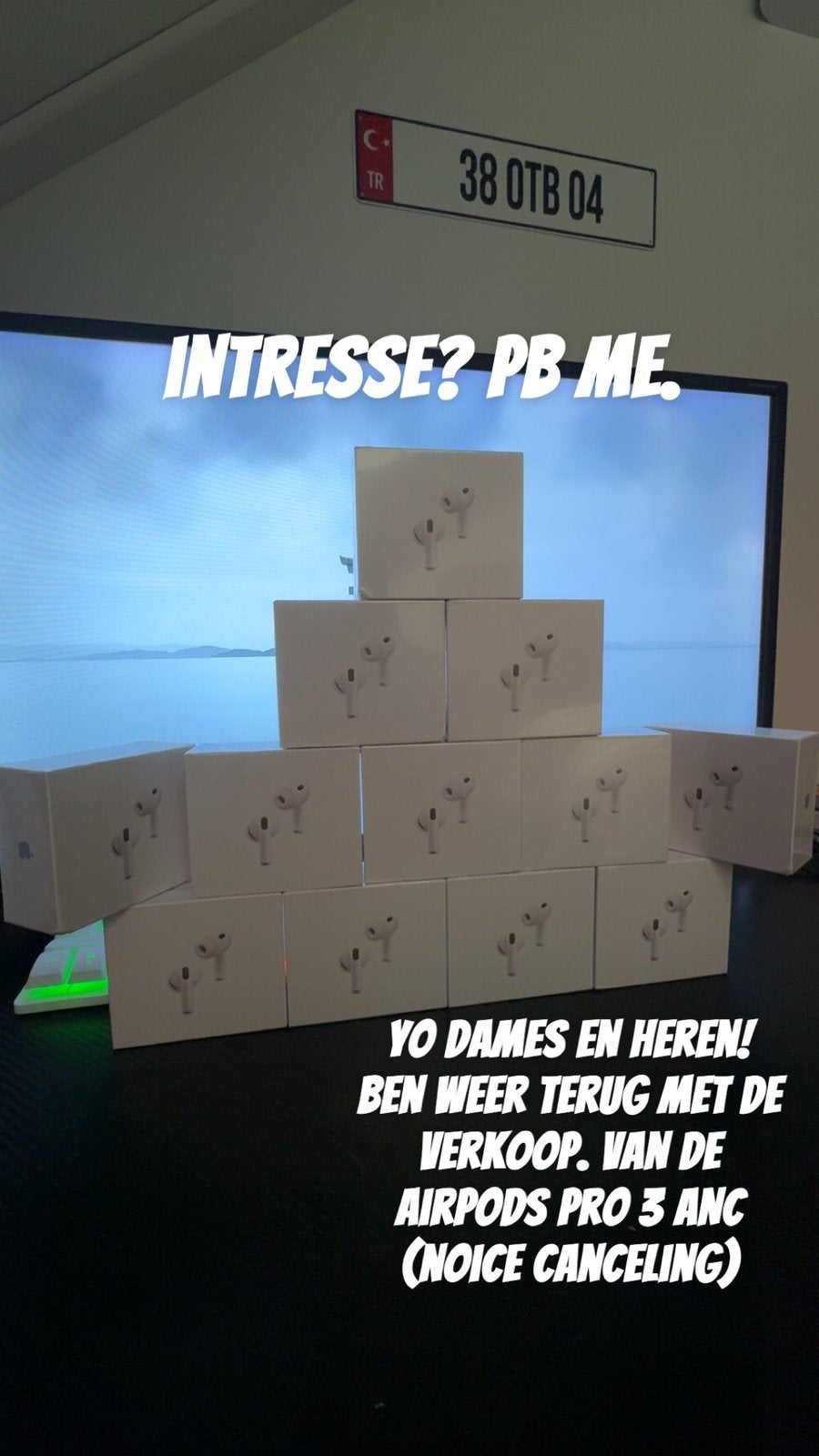 AirPods Pro 3 met Noise Cancelling (ANC), Ophalen, In-ear, Bluetooth, Nieuw