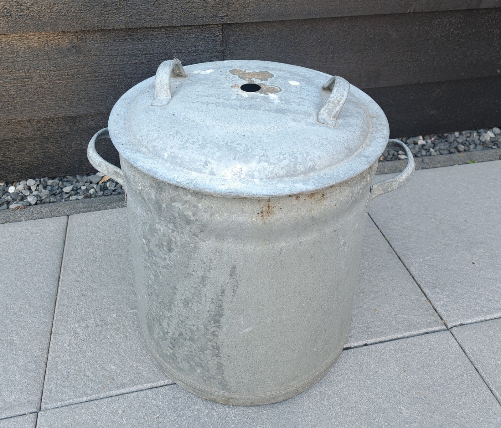 zinken tonnen met deksel & emmer, Tuin en Terras, Ophalen, Gebruikt
