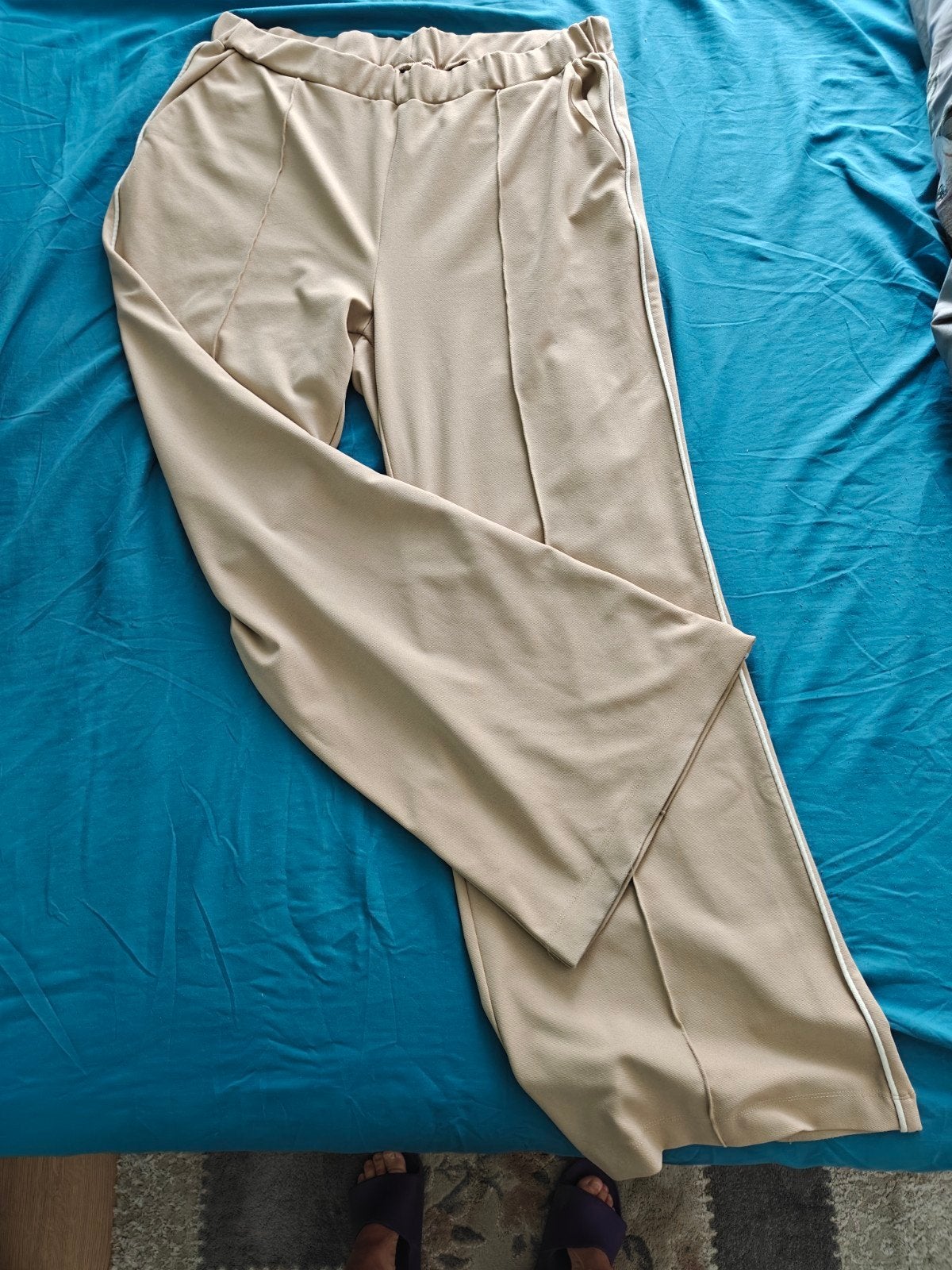 M&S Mode Broek Maat 46, Beige, Maat 46/48 (XL) of groter, Ophalen of Verzenden, Zo goed als nieuw